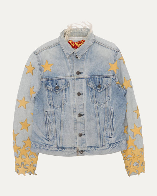 Star Patch Denim Trucker Jacket