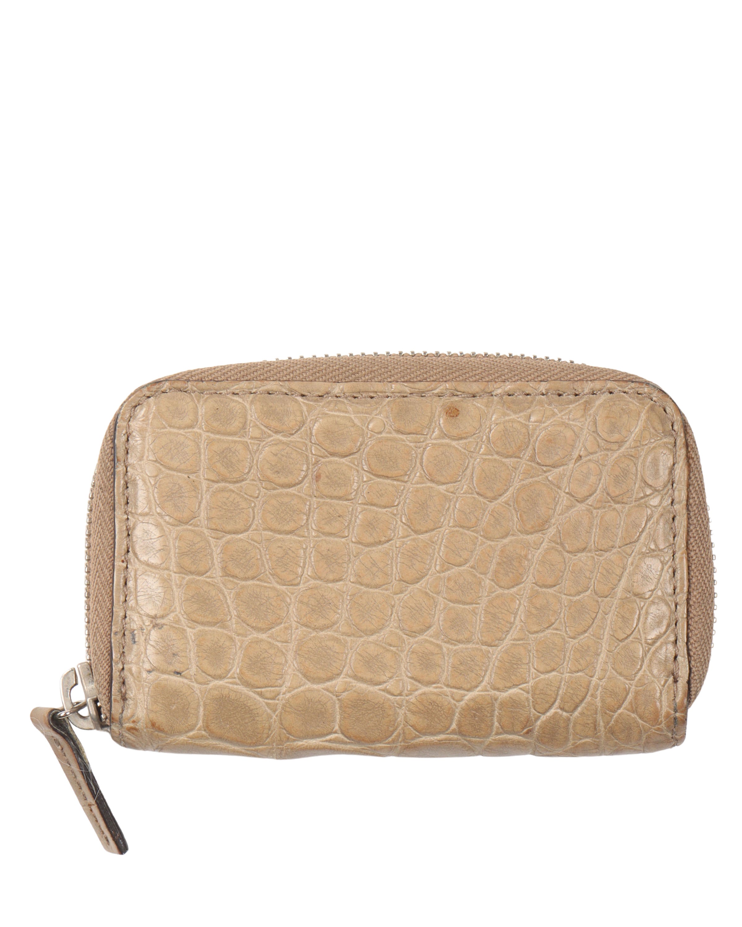 Crocodile Leather Coin Pouch