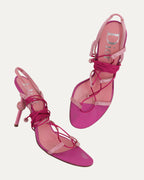 Galliano Era Hot Pink Heel With Rhinestone Detail