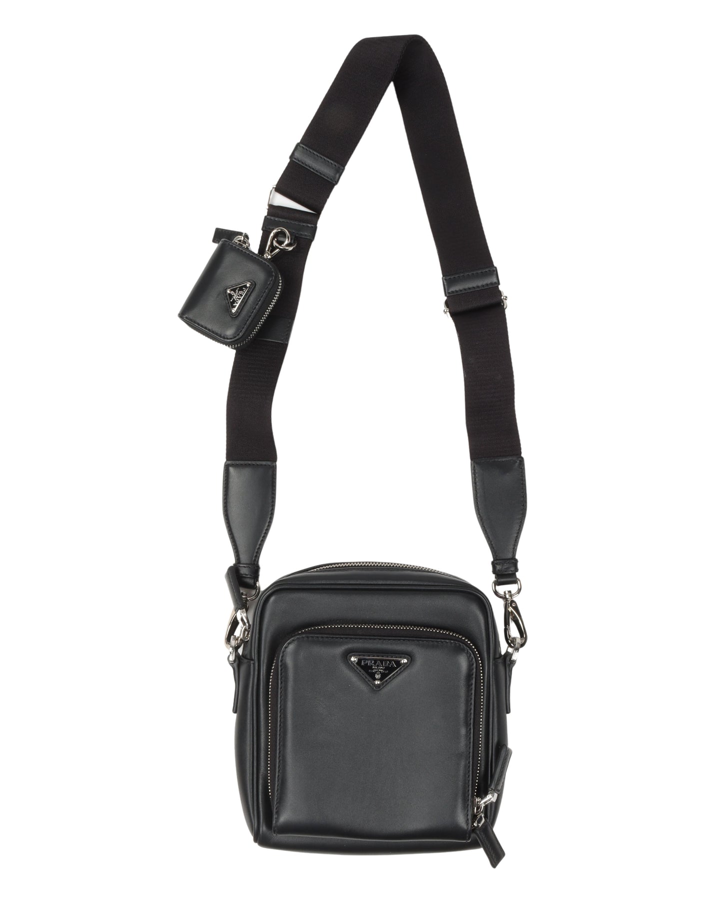 Small Leather Shoulder Bag w/ Pouch