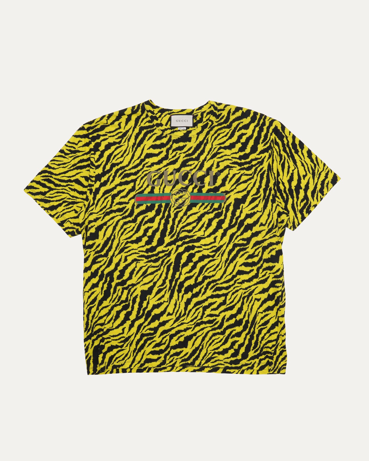 Neon Zebra Print Logo T-Shirt