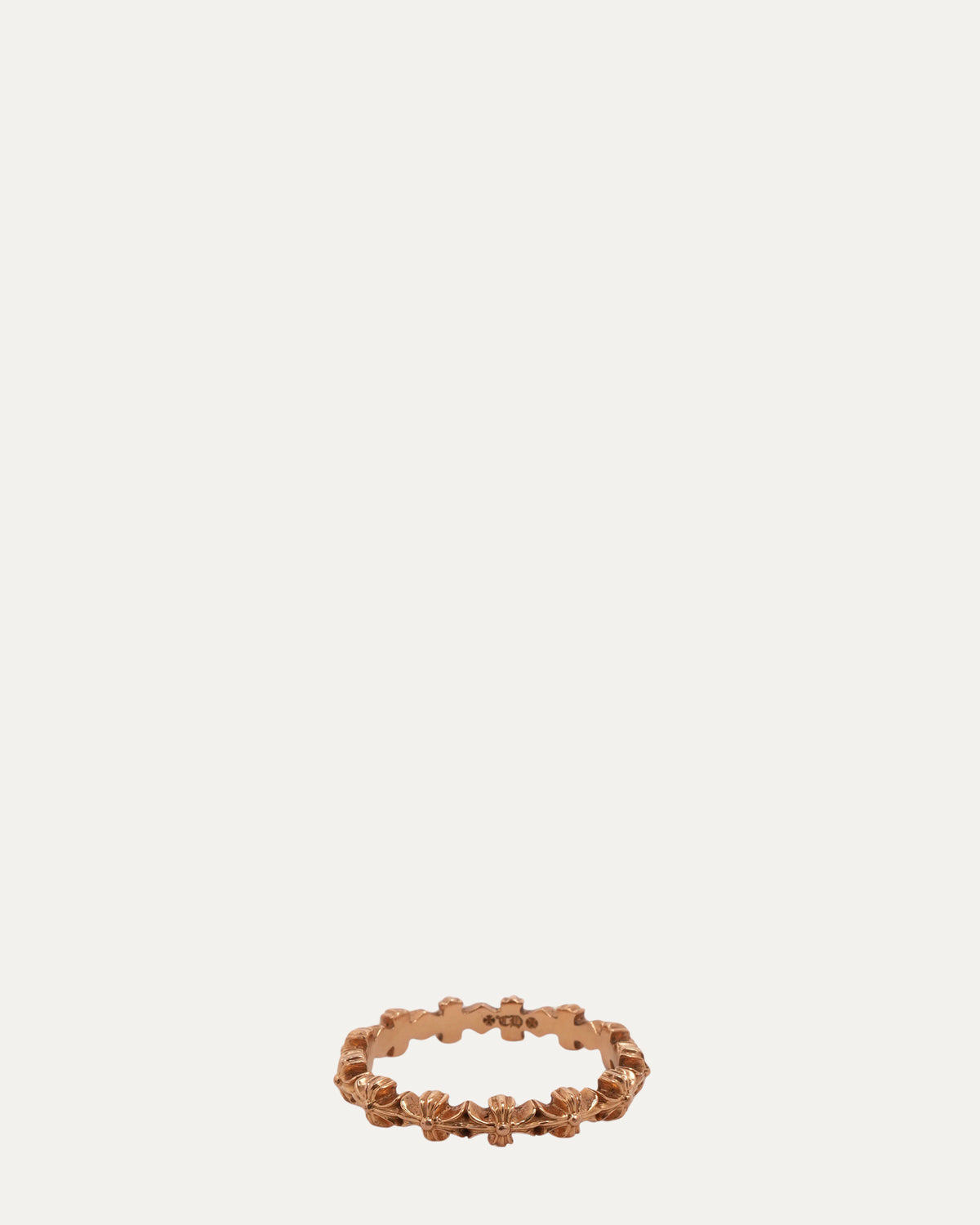 Gold Tiny E Band Ring