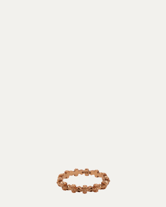 Gold Tiny E Band Ring
