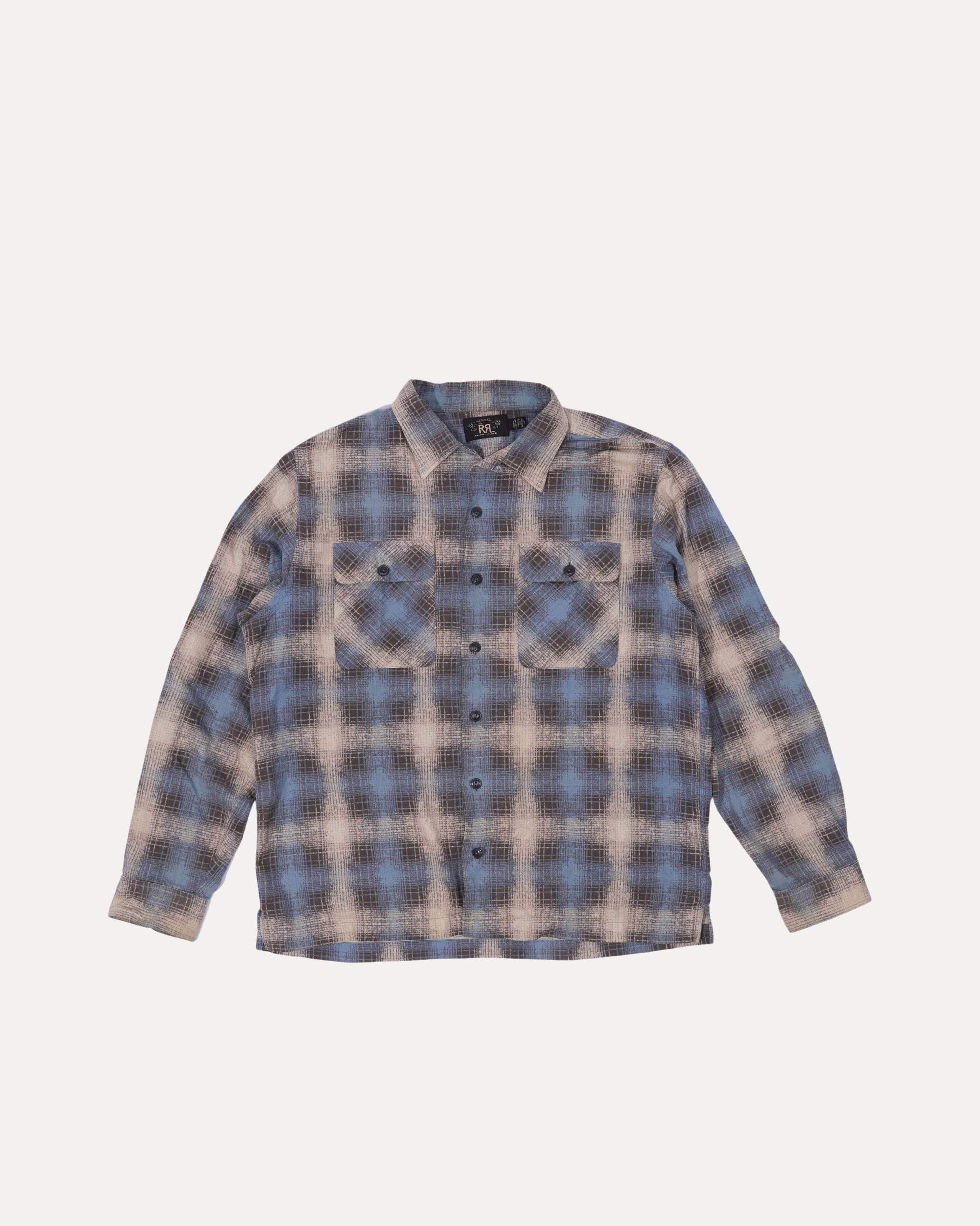 Plaid-Print Brushed Camp Shirt