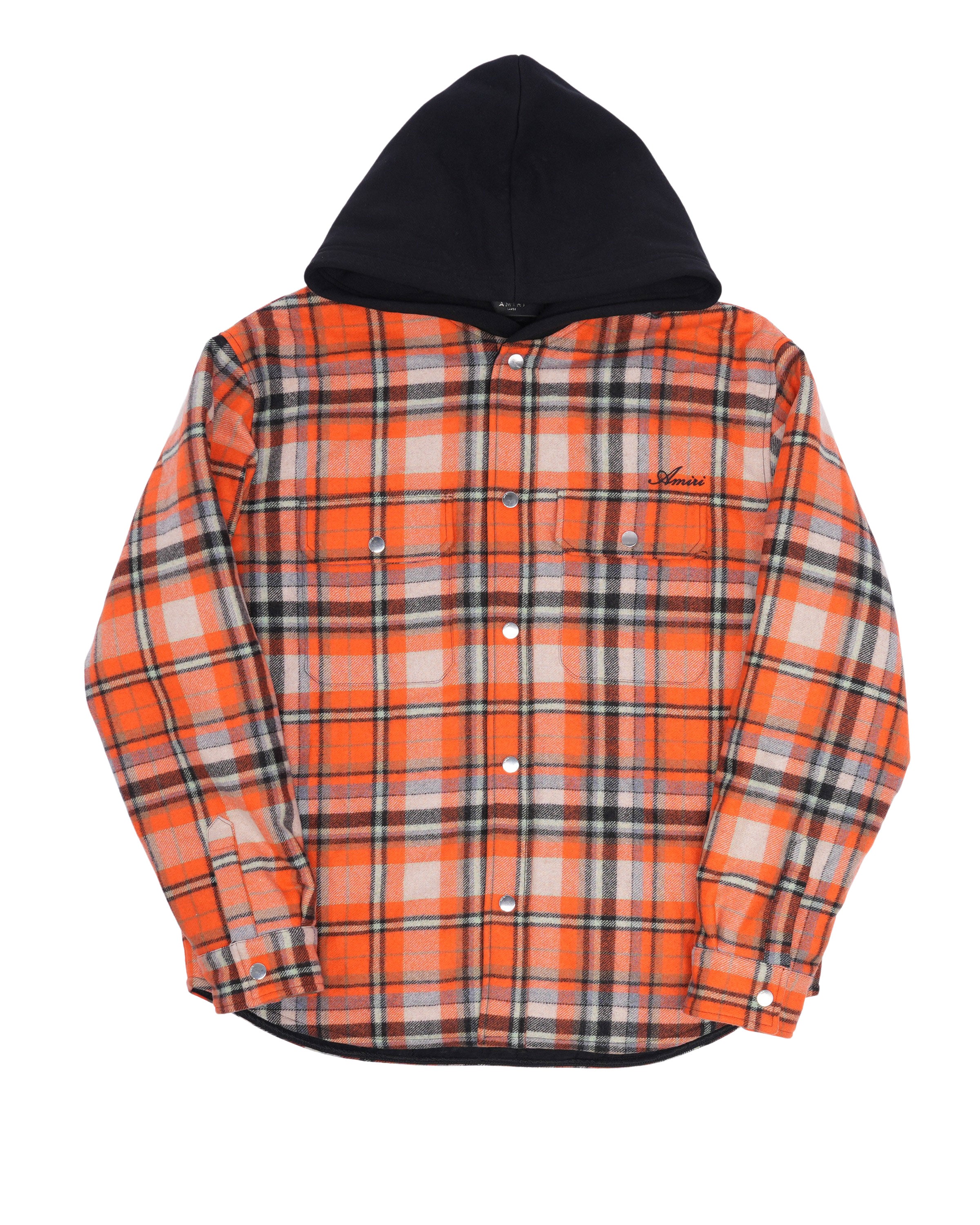 Plaid Flannel Hooded Overshirt