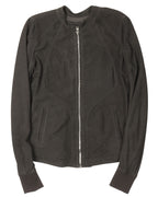 Blistered Suede Intarsia Jacket