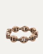 Gold Diamond Micro Dame Tri Link Ring