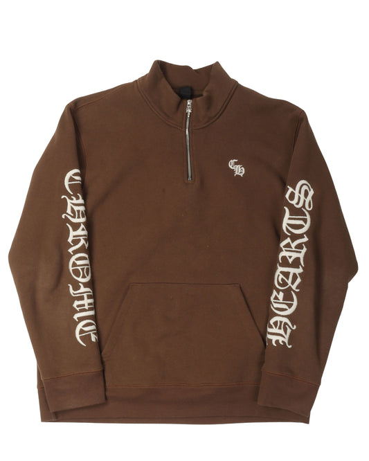 Embroidered Quarter-Zip Sweatshirt