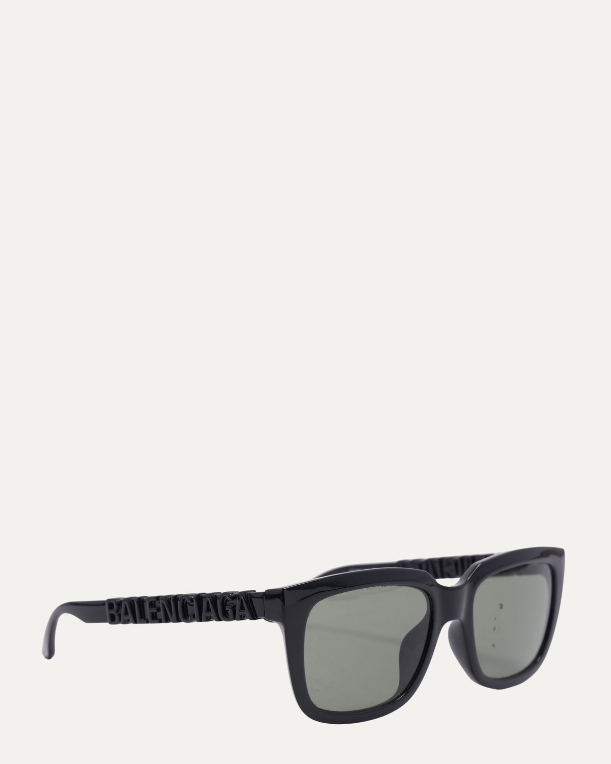 Balenciaga BB0108S 001 Rectangle Sunglasses - Black / Green Balenciaga BB0108S 001 Sunglasses Women main image 3