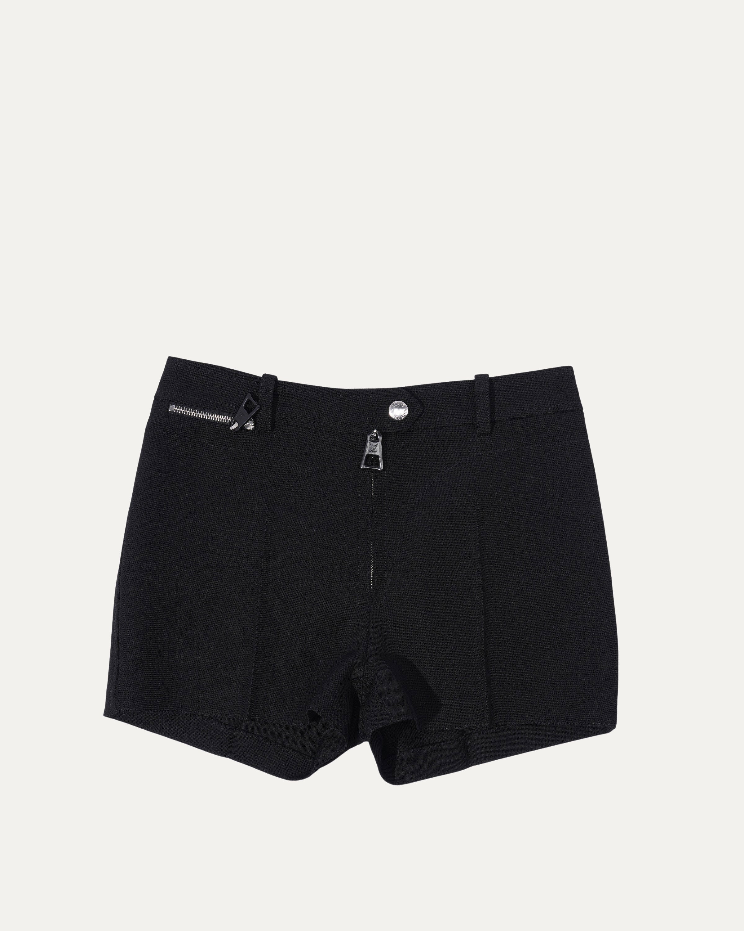 Zipper Detailed Mini Shorts