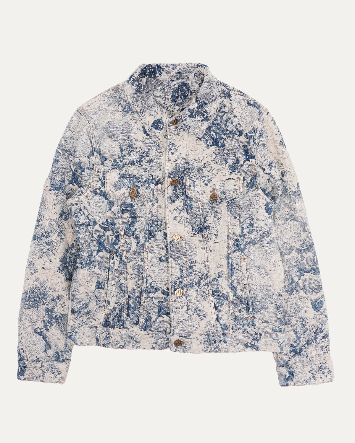 Floral Tapestry Denim Trucker Jacket