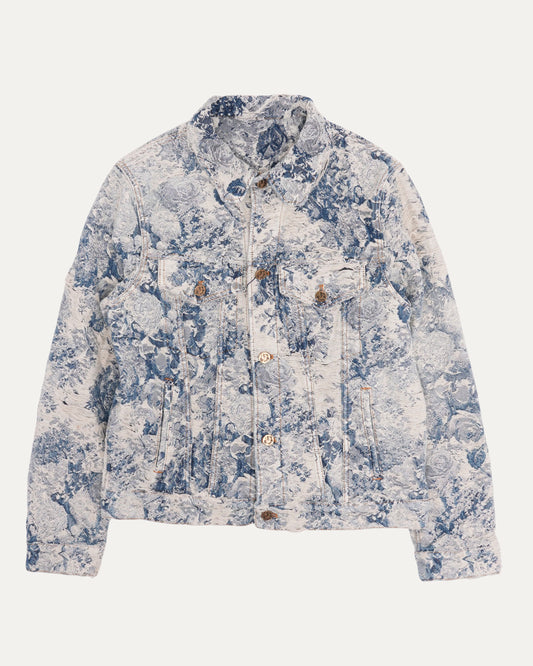 Floral Tapestry Denim Trucker Jacket