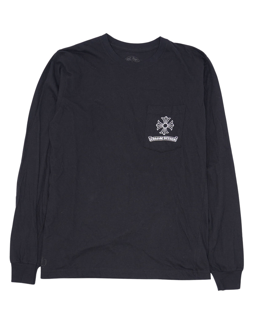 Plus Cross Pocket Long Sleeve T-Shirt