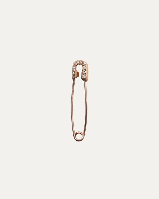Gold Diamond Safety Pin
