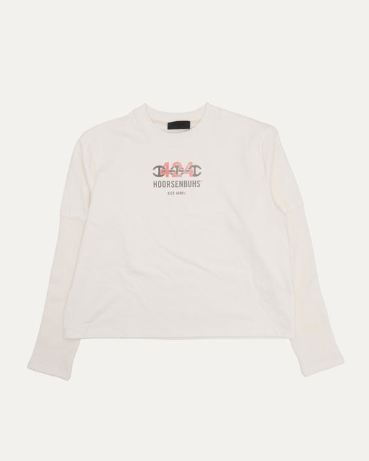 Hoorsenbuhs Cropped Double Sleeve Thermal Layered Long Sleeve T-Shirt