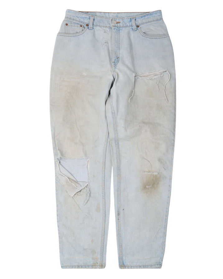 Levi's 550 Distressed Light Wash Jeans
