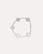 White Gold Mother of Pearl Vintage Alhambra Bracelet
