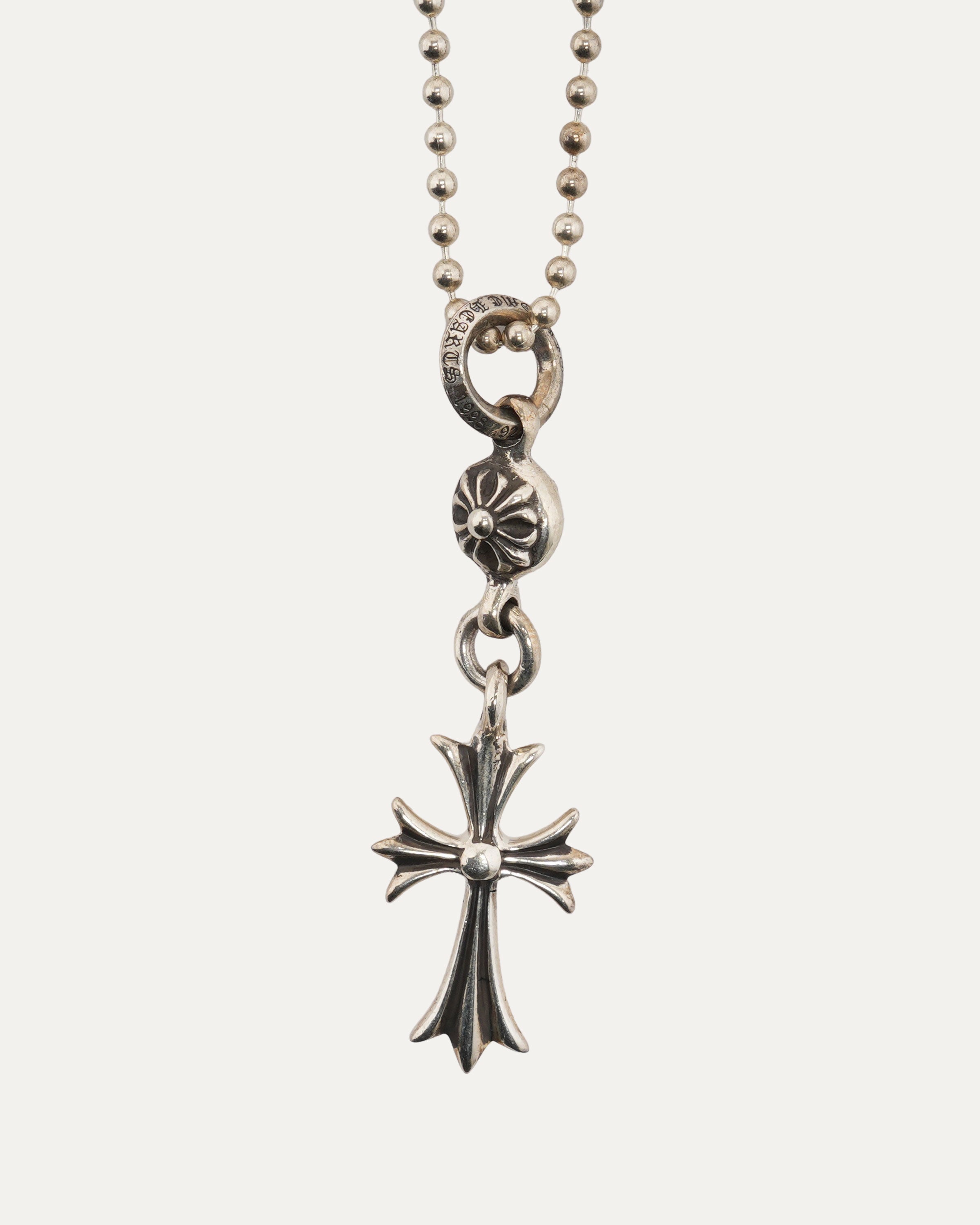 Small Cross and Plus Ball Pendant with Ball Chain