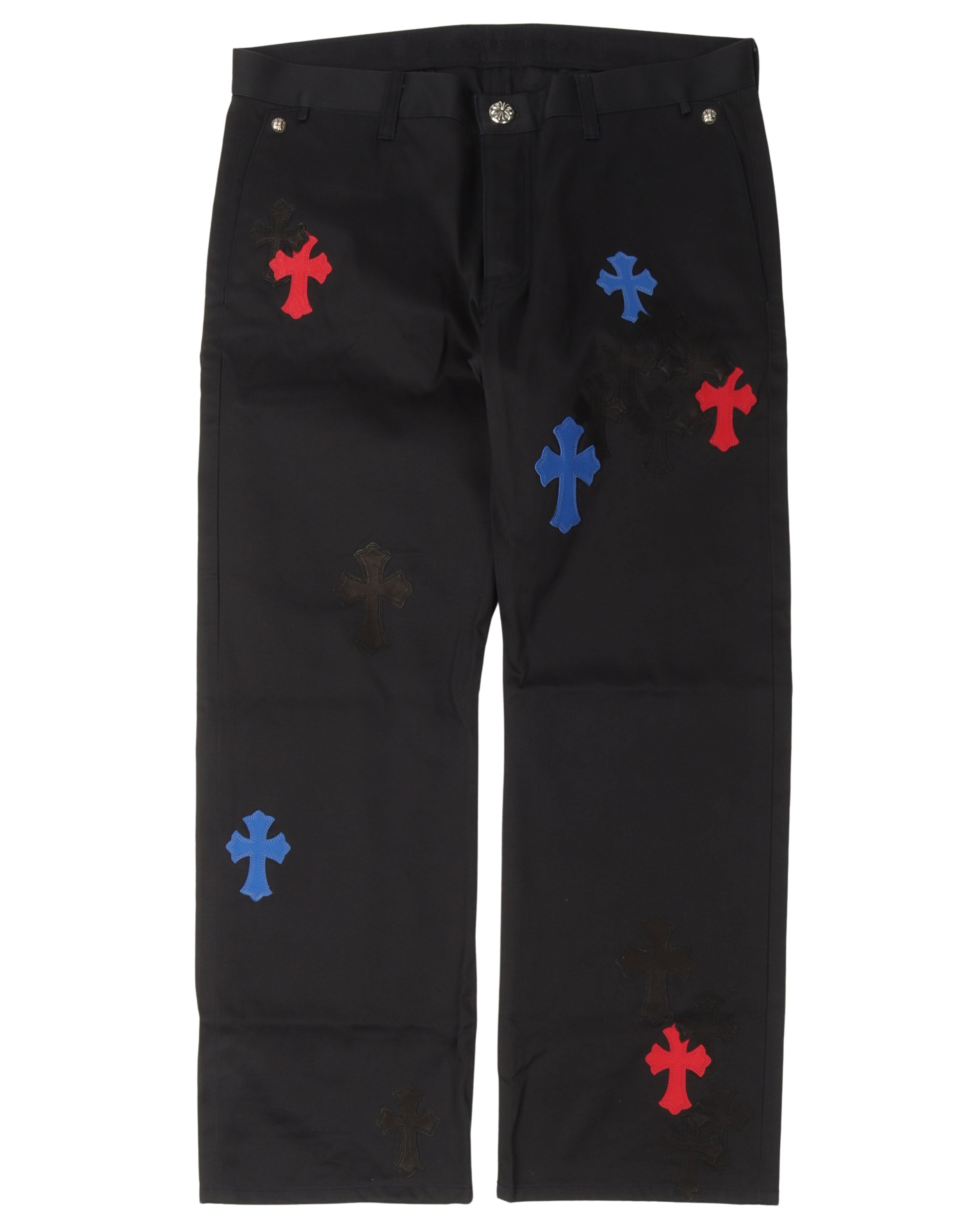 Multicolor Cross Patch Chino Pants