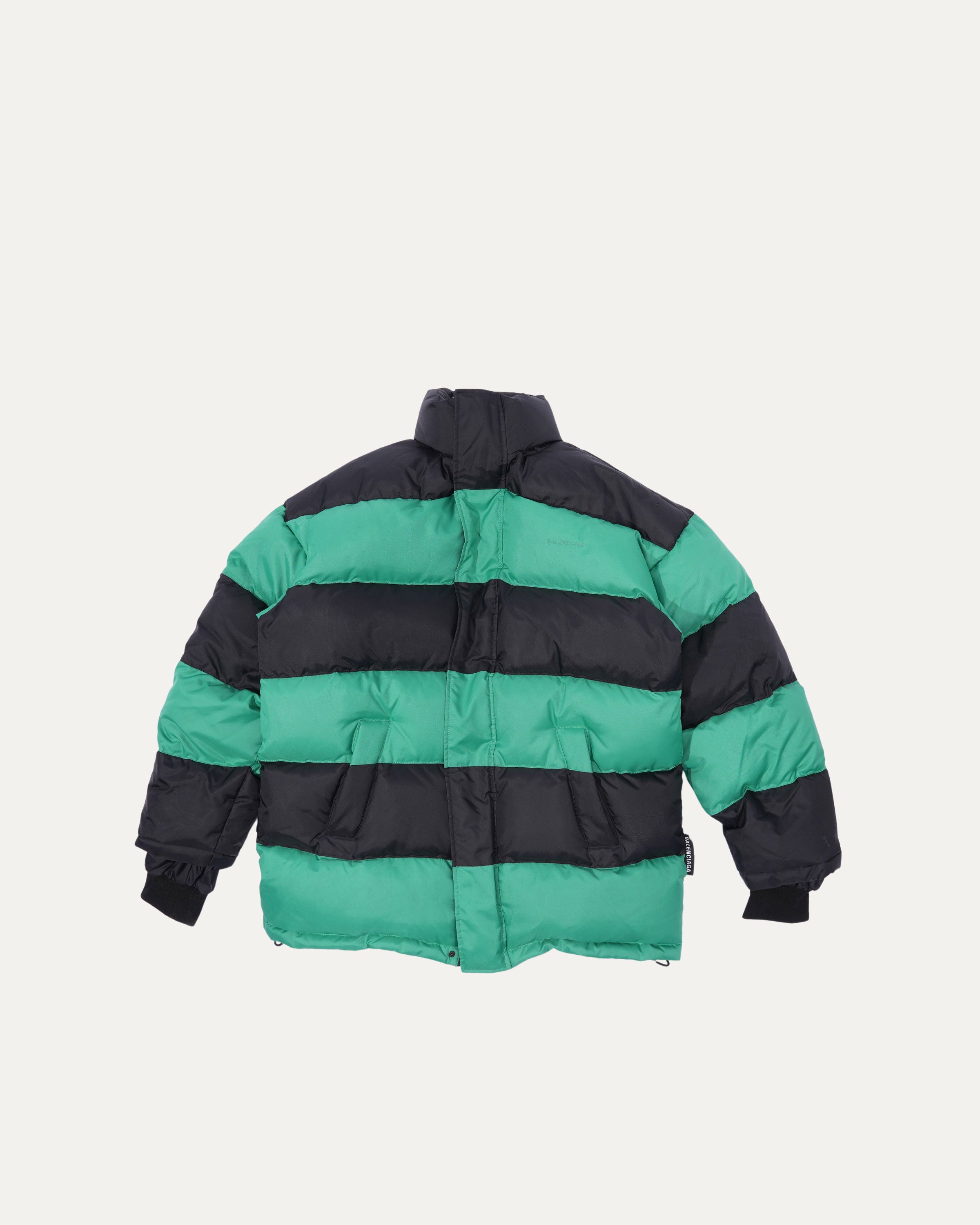 Striped Down Puffer Jacket