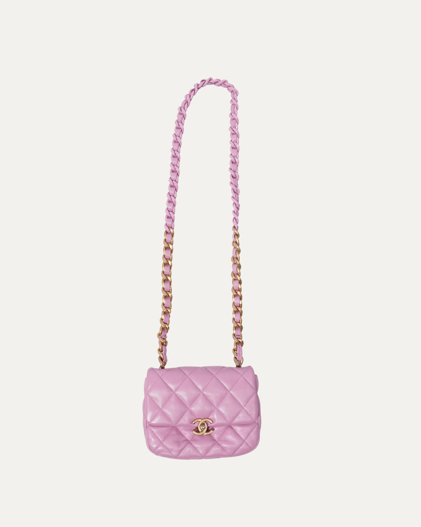 2022 Lacquered Candy Chain Mini Flap Bag