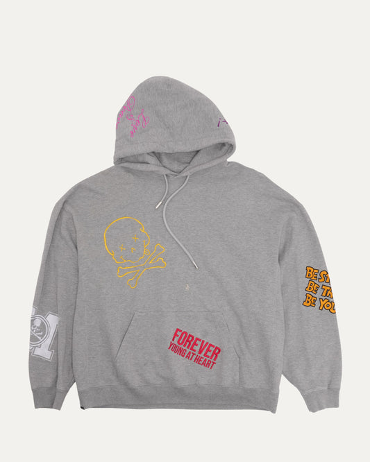 Embroidered Multi Logo Hoodie