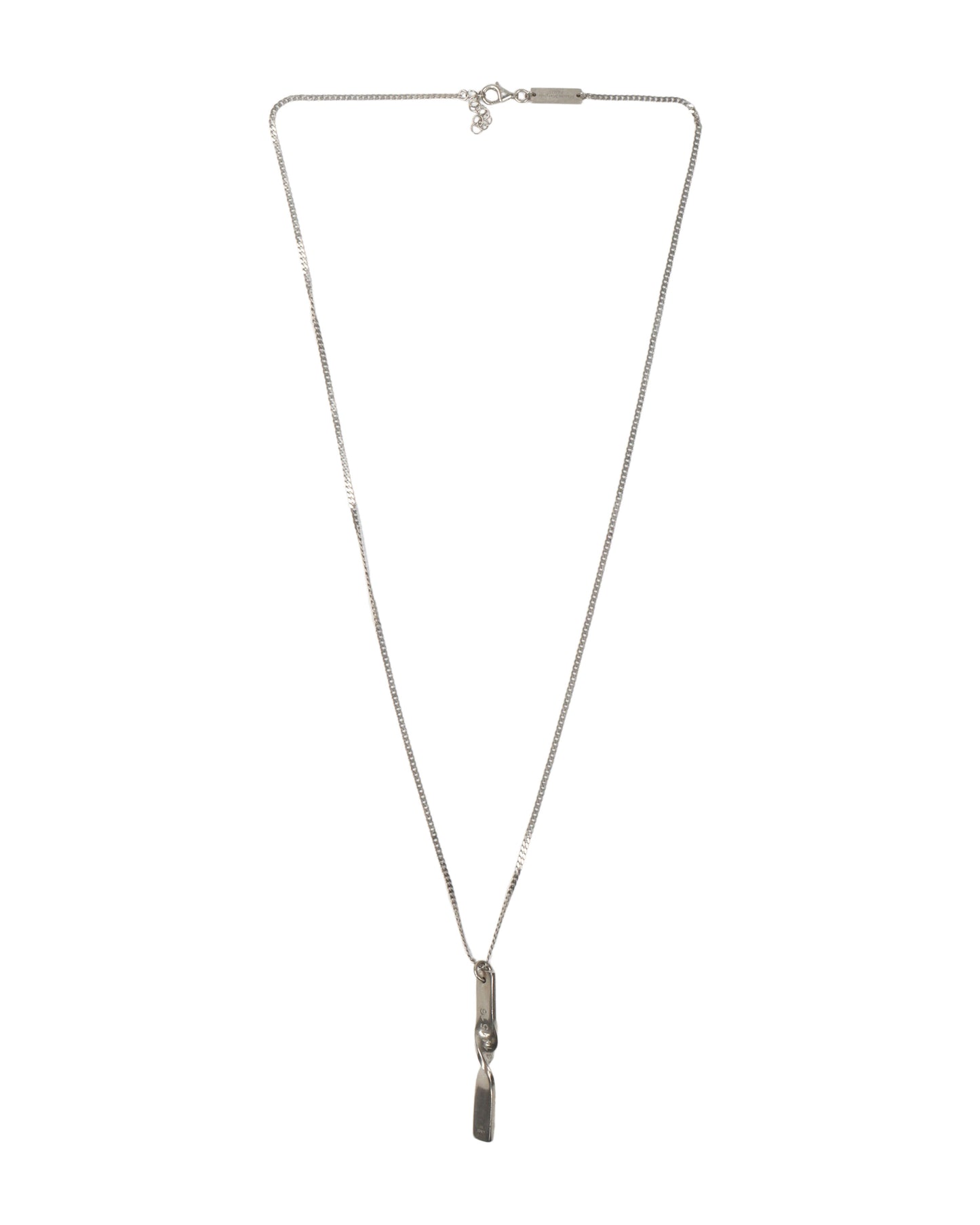 Twisted Number Logo Bar Necklace