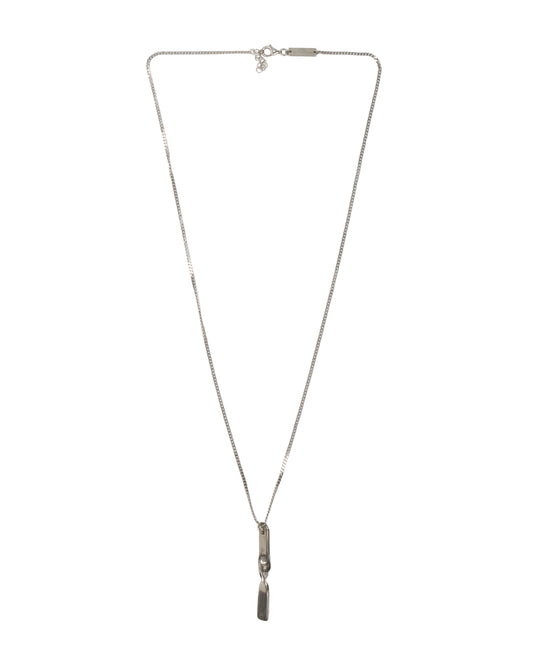 Twisted Number Logo Bar Necklace