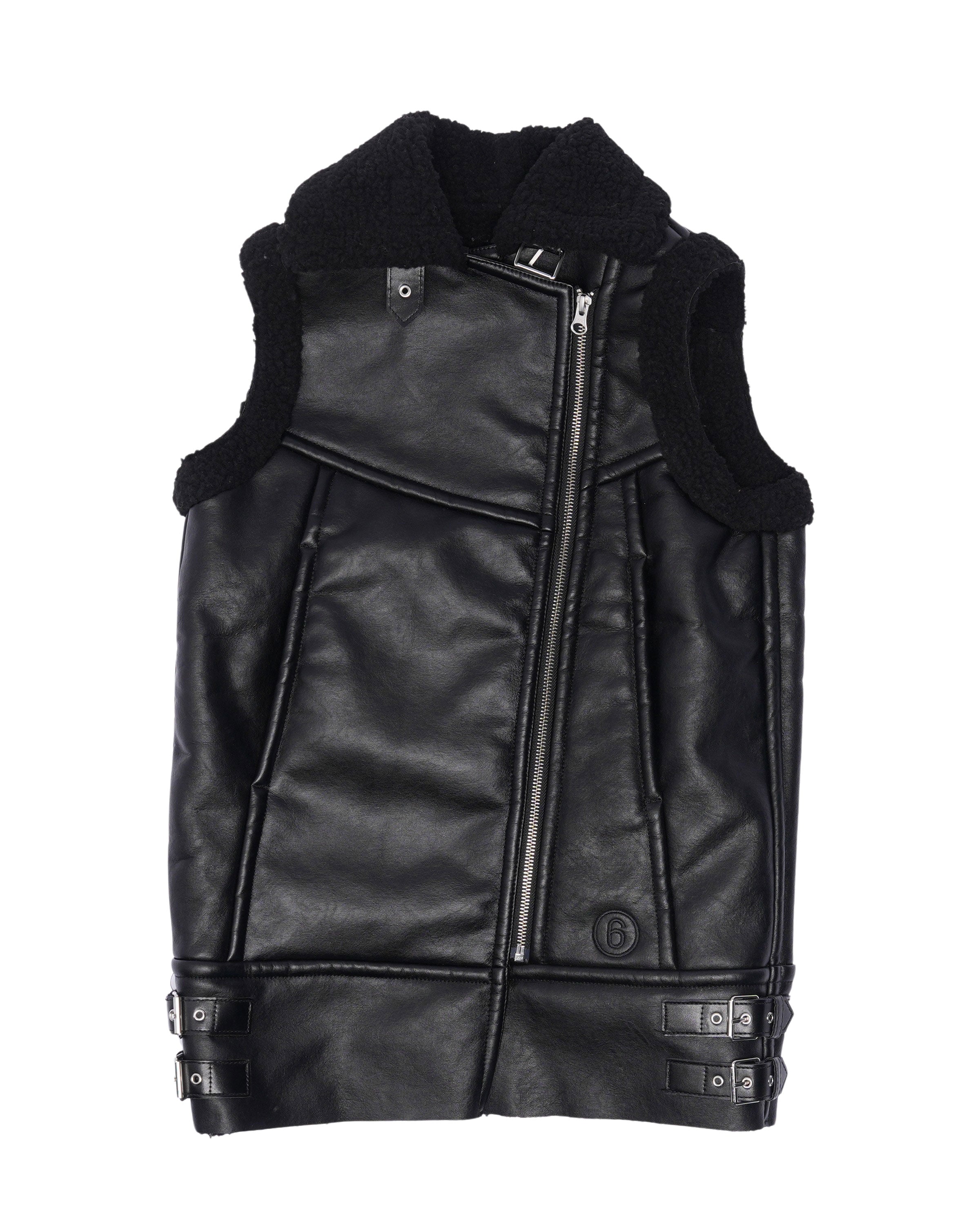 MM6 Faux Fur Shearling Vest