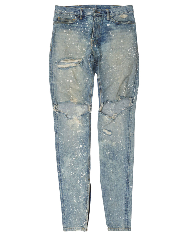 Romper Bleached Denim Jeans