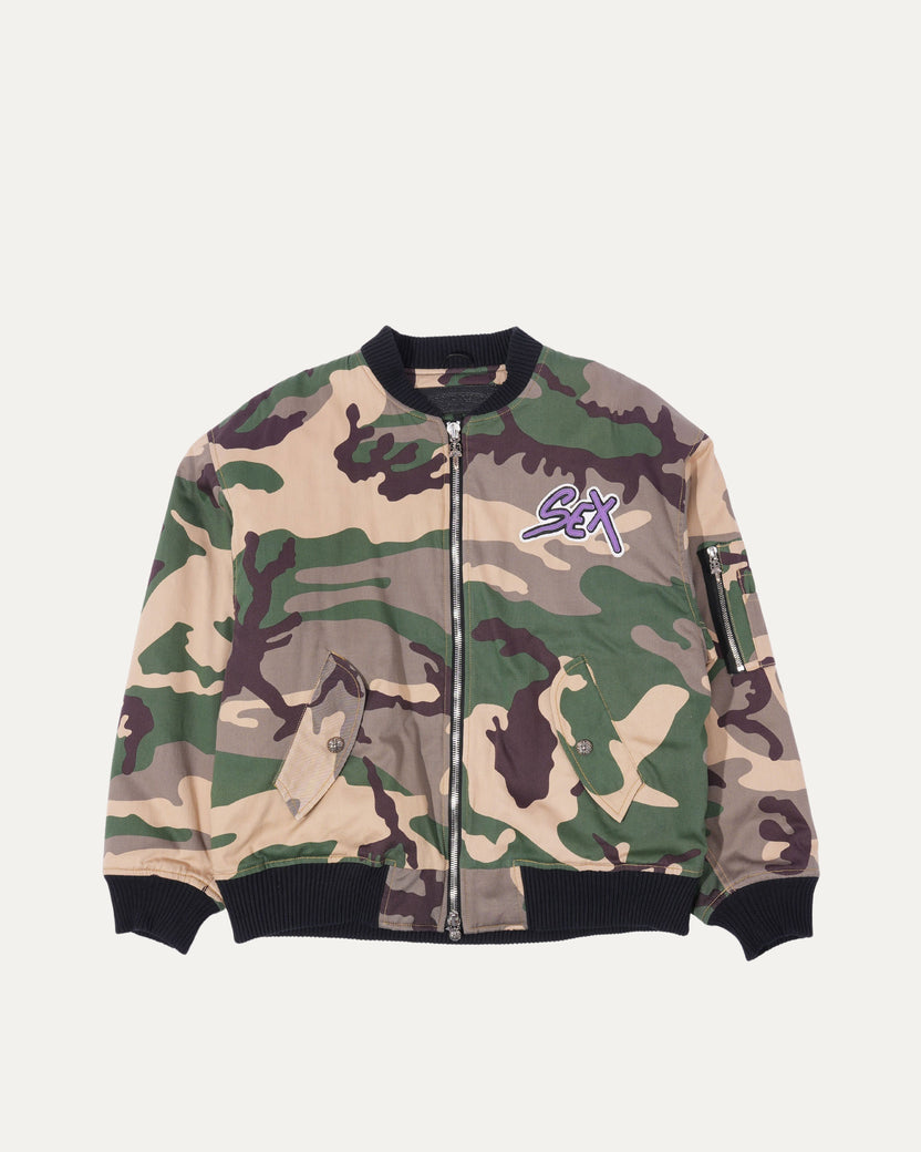 Matty Boy Camouflage Sex Records Bomber Jacket