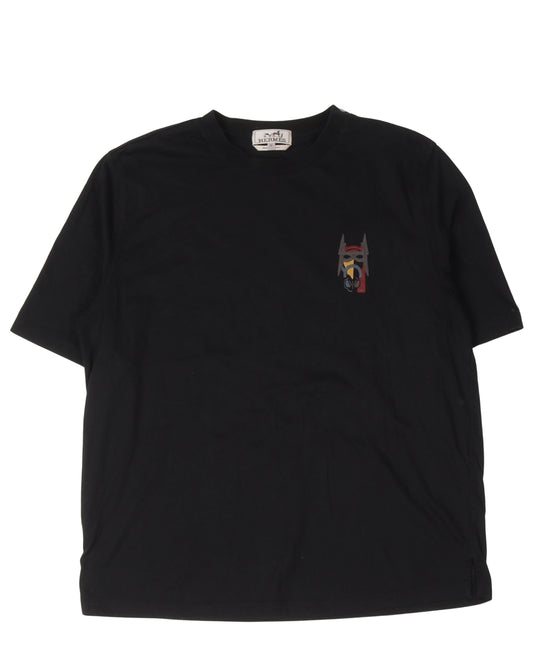Leather Appliqued T-Shirt