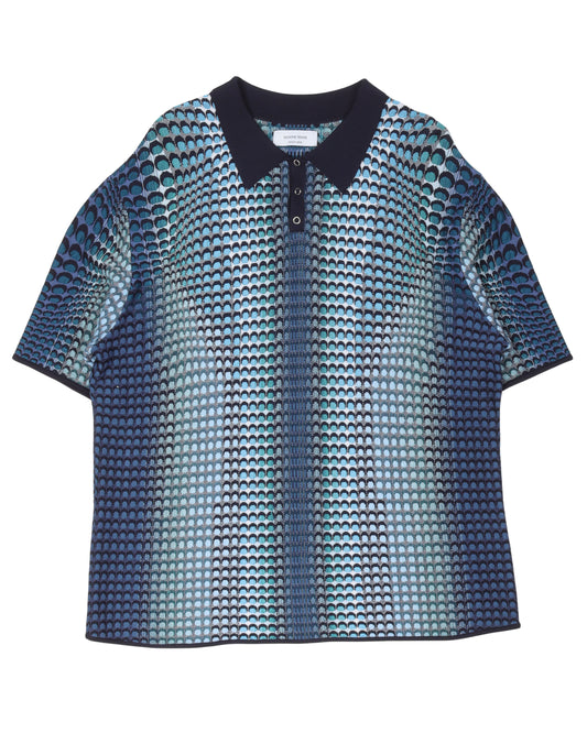 Marine Serre Knit Polo Shirt
