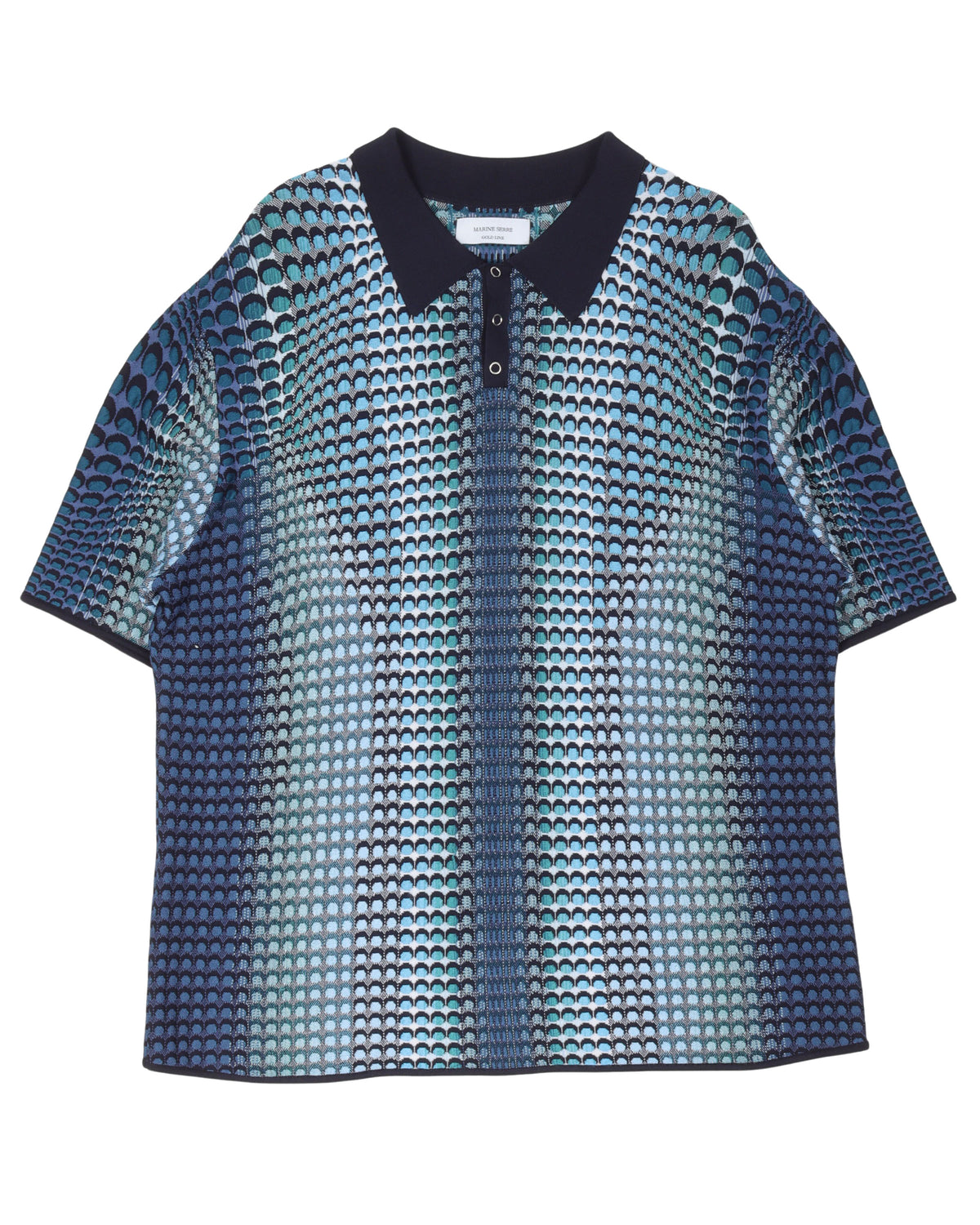 Marine Serre Knit Polo Shirt