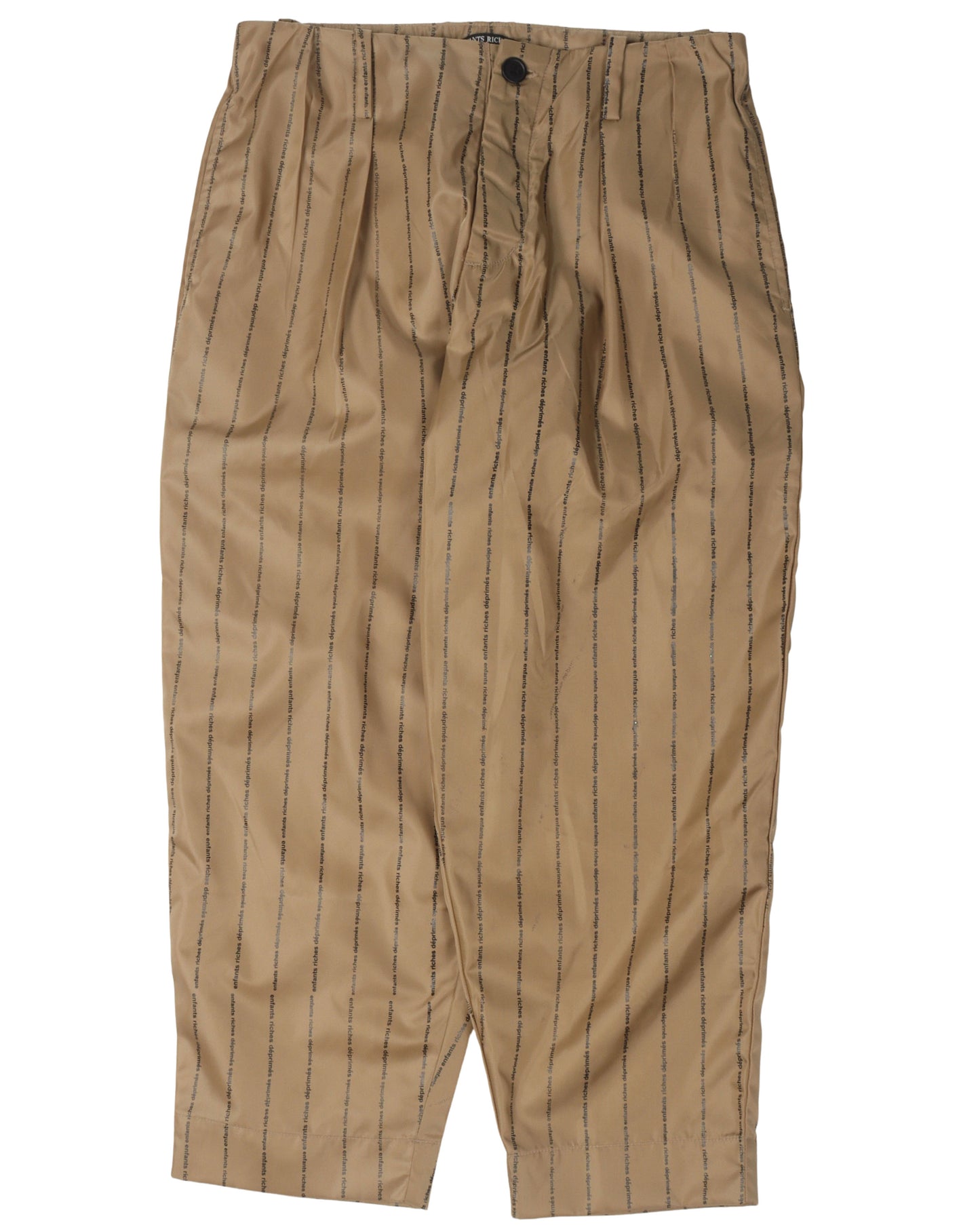 Nylon Pinstripe Logo Pants