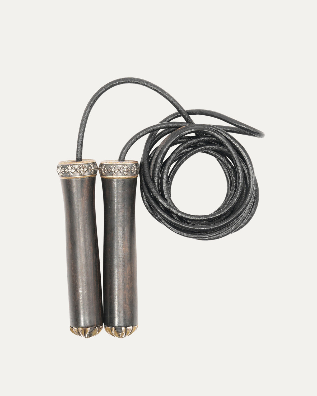 Silver Embellished Wooden Jump Rope