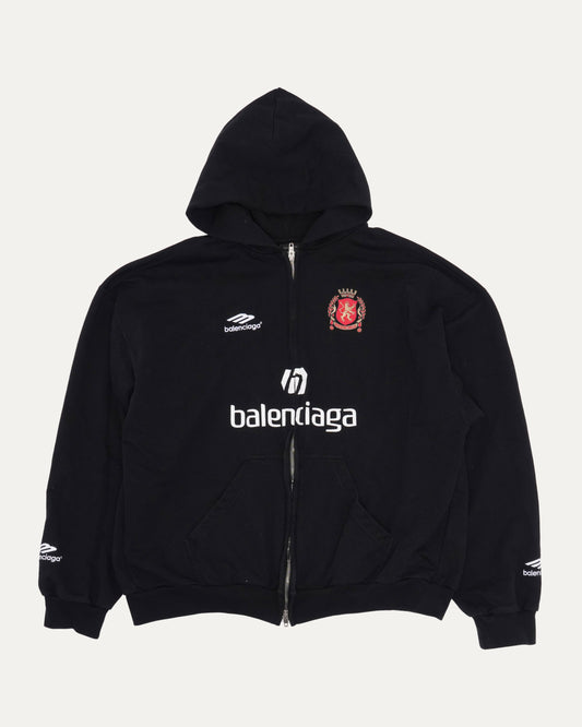 Medium Fit Paris Soccer Zip Up Hoodie
