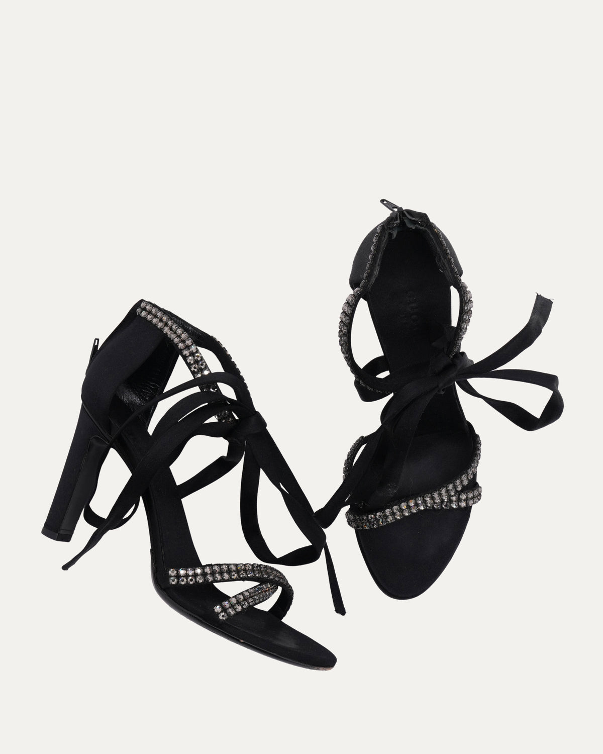 FW 2004 Satin and Crystal Heels