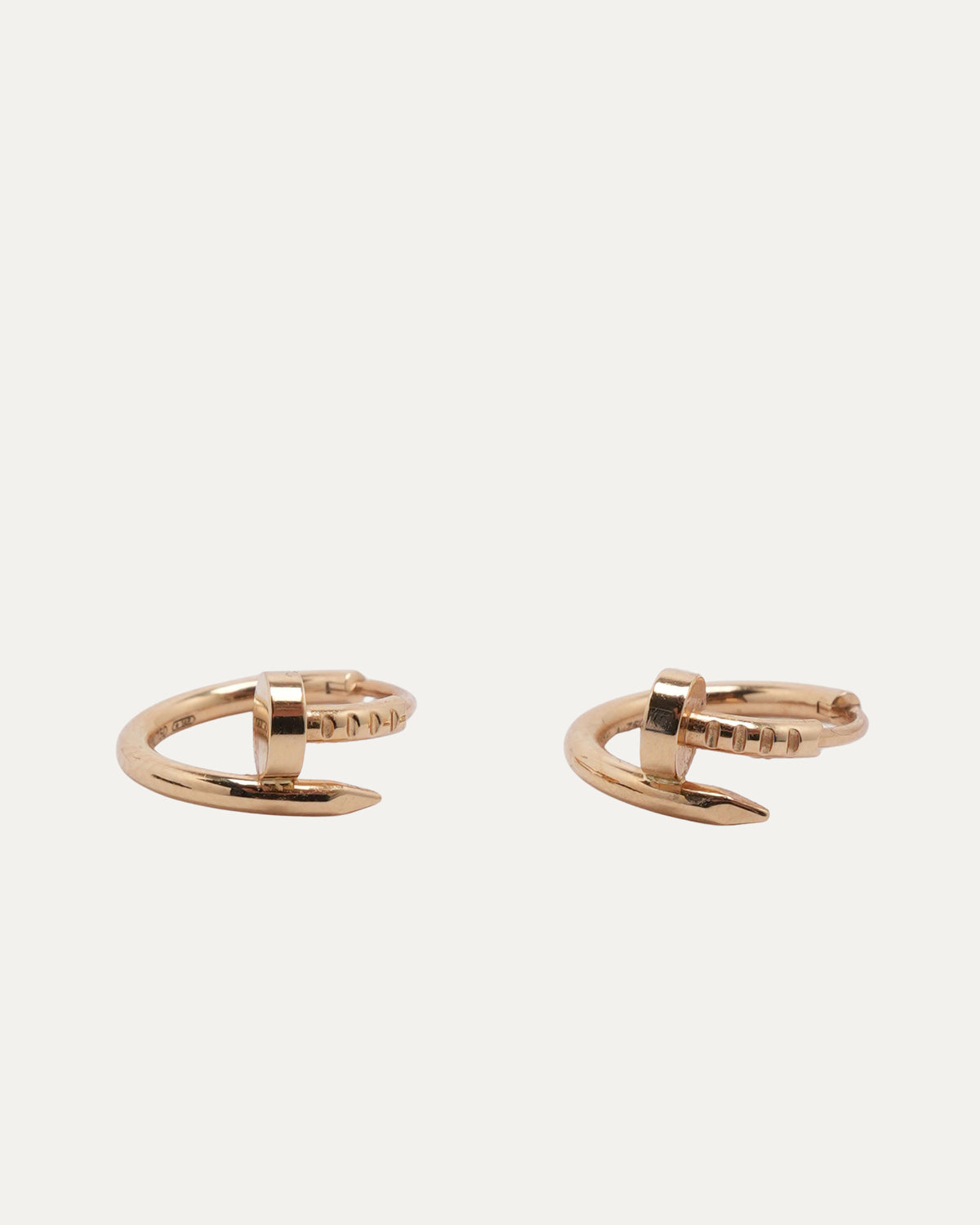 Rose Gold Nail Earrings