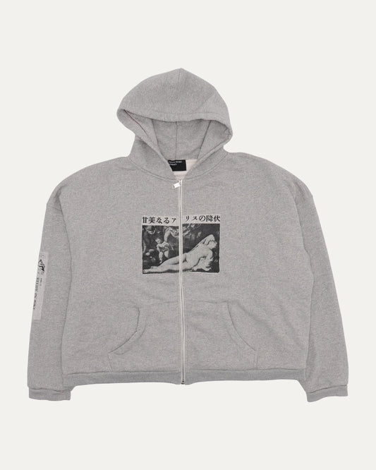 Patchwork Assemblage Zip Up Hoodie