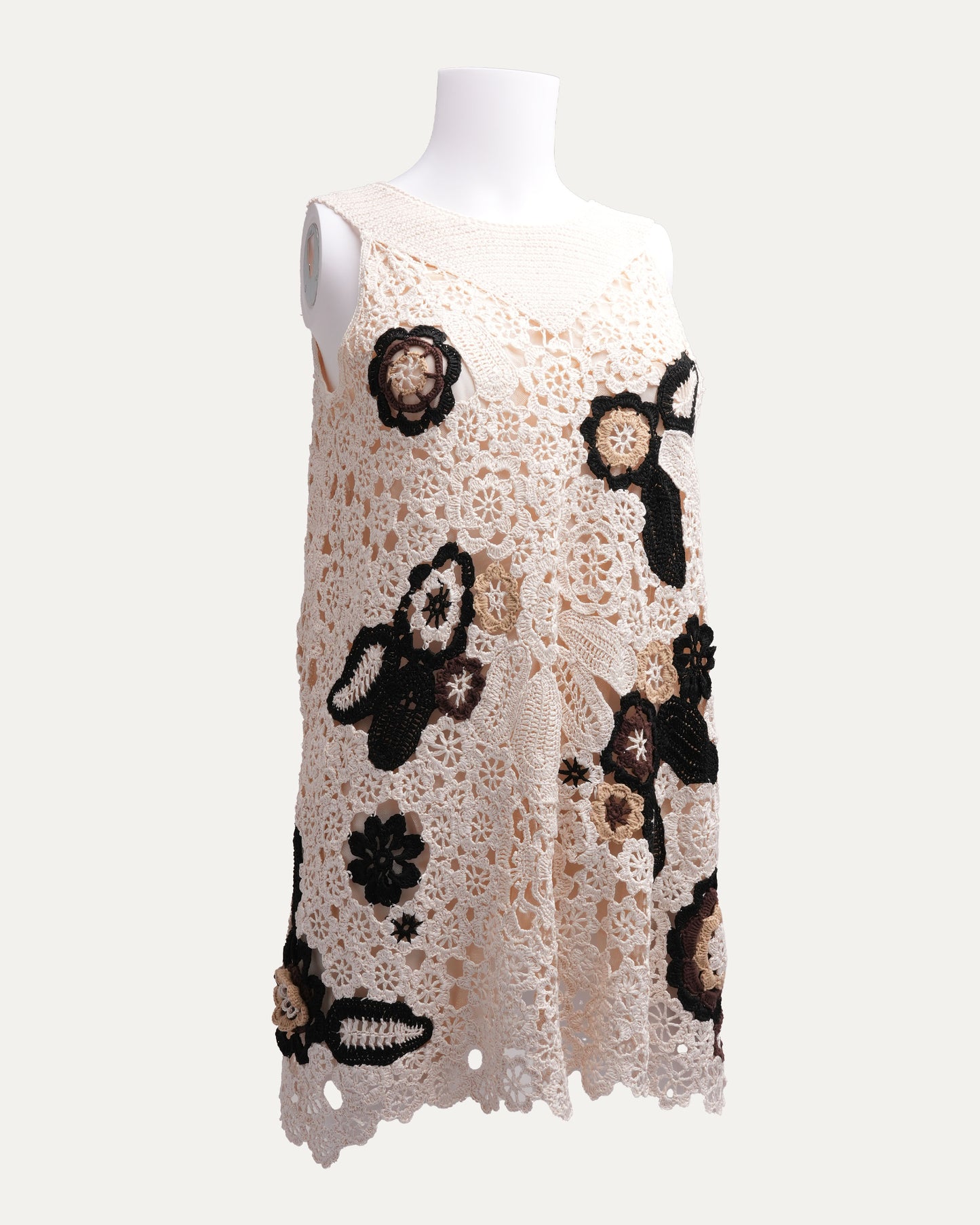 Crochet Babydoll Mini Dress
