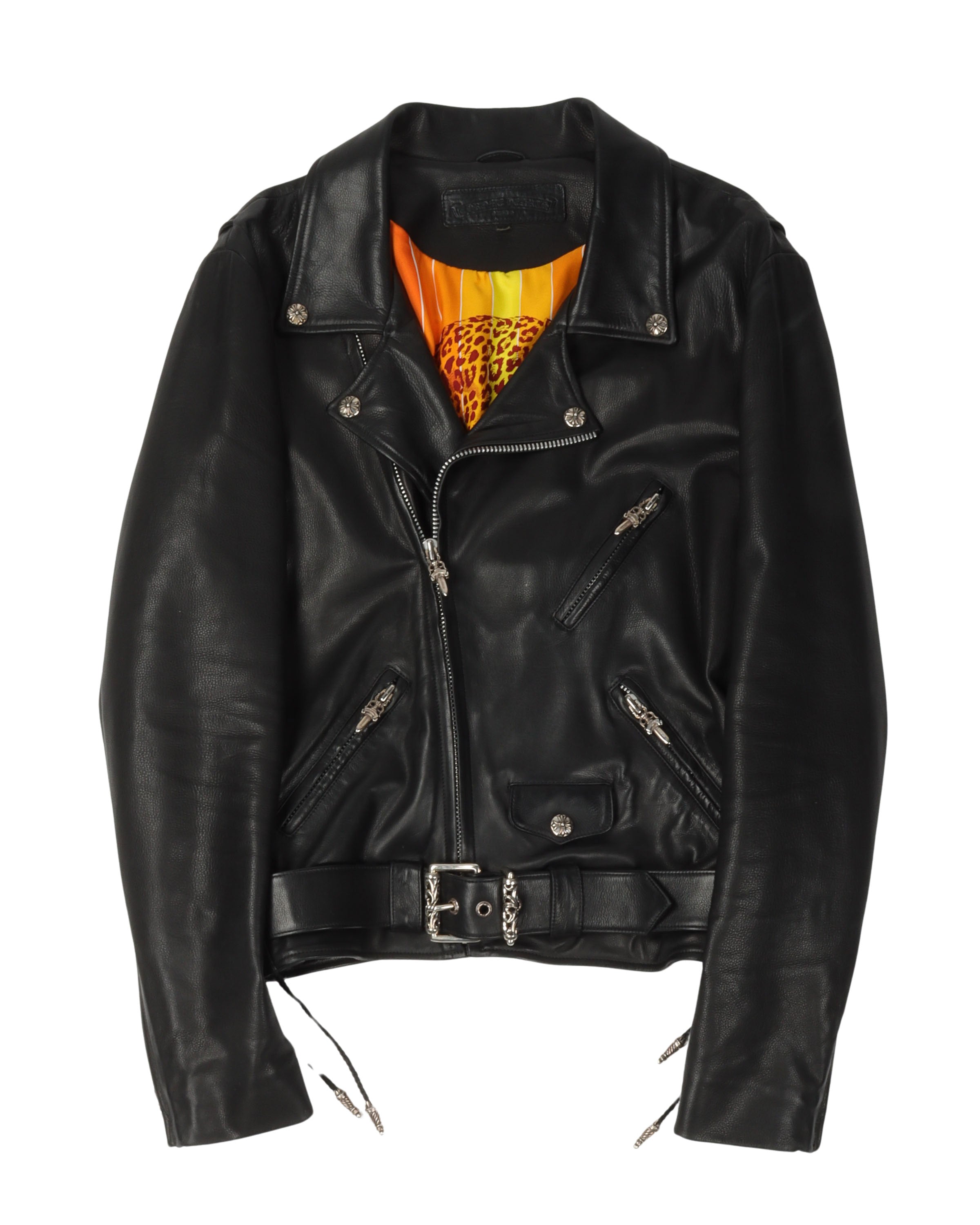 Chrome Hearts Hermes Lined Double Rider Jacket