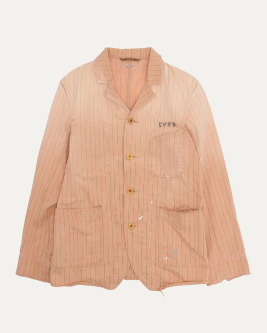 Distressed Pinstripe Shop Coat