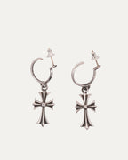 Cross Hoop Earrings Set