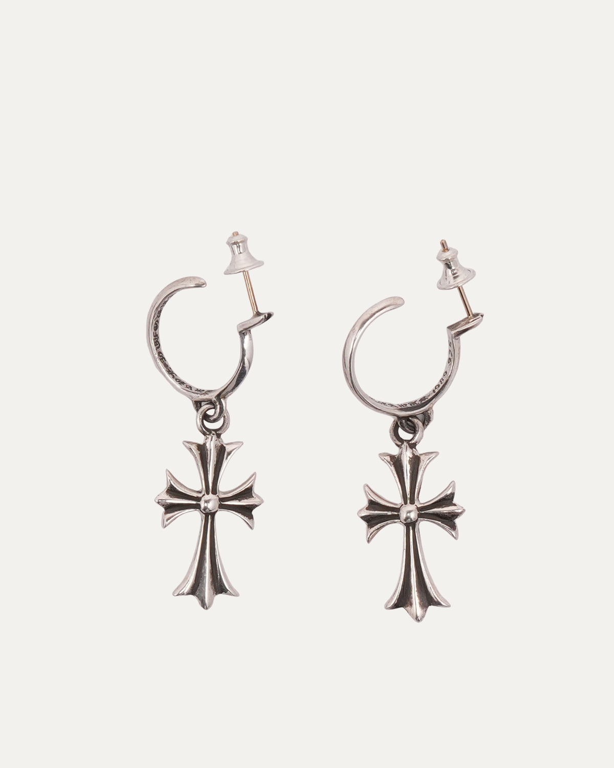Cross Hoop Earrings Set