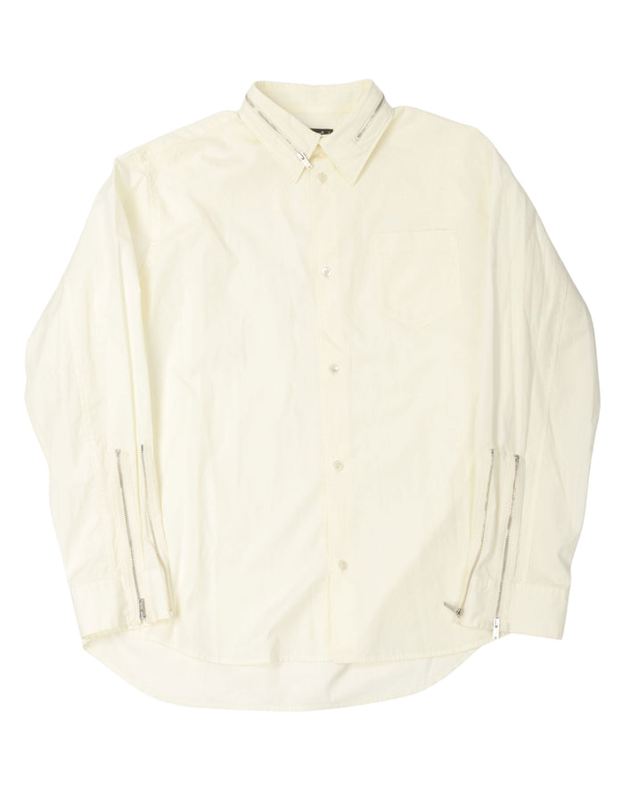 Cotton Zipper Detail Shirt
