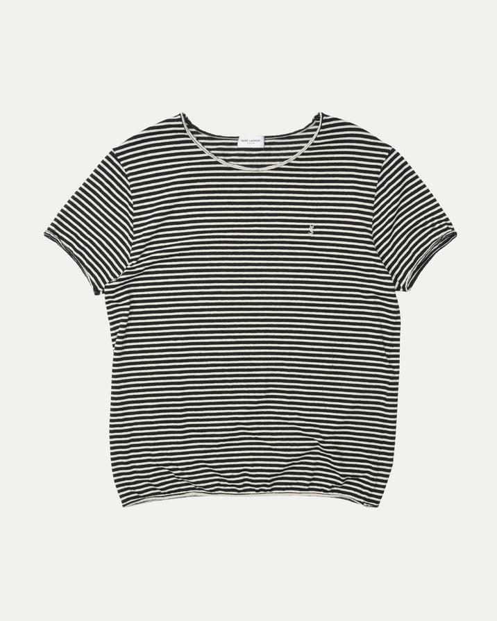 Slim Fit Striped Linen-Blend T-Shirt