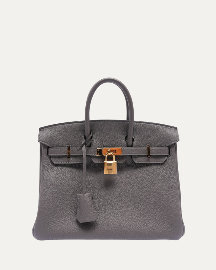 Gris Meyer Etain Togo Leather Birkin 25