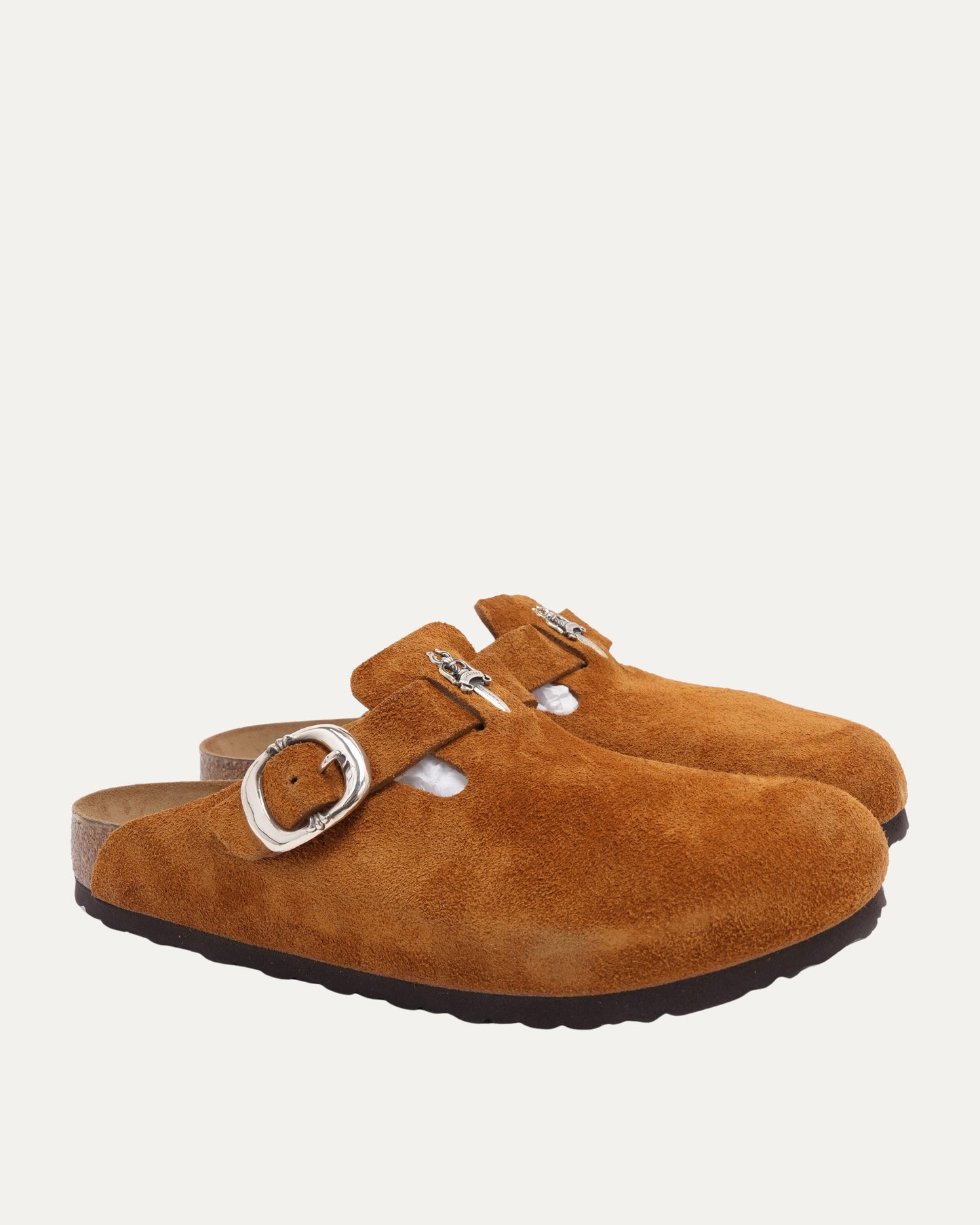 Dagger Embellished Birkenstock Boston Suede Mule