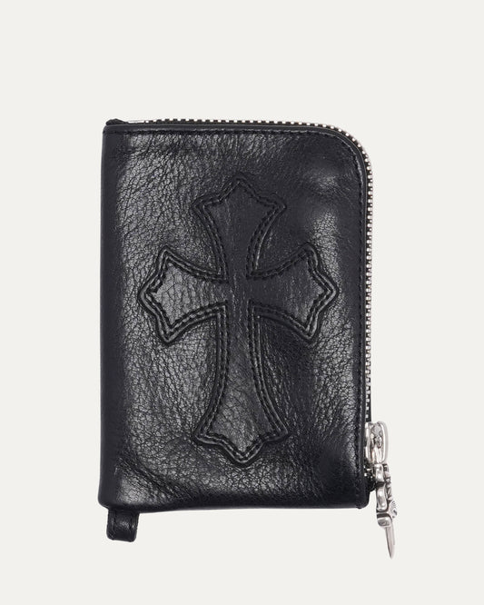 Cross Patch Zip Wallet